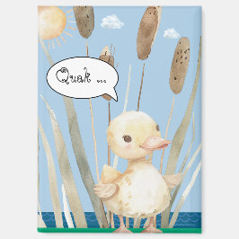 Imán Magnet mit kleine Ente im Schilf am See 3