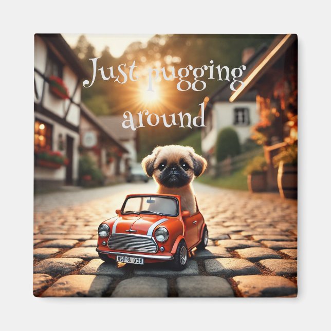 Imán Magnet mit Mops und Mini Morris  (Frente)