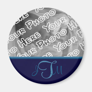 Imán Magnet monograma elegante de la Marina