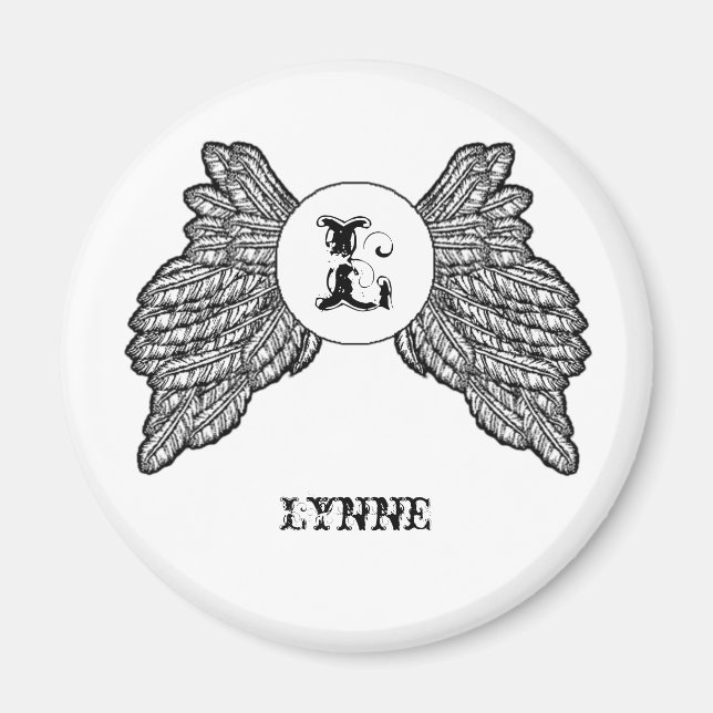 Imán Magnet Monogrammed Angel Wings (Frente)