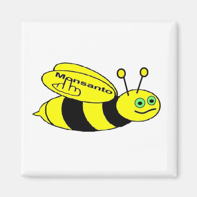 Imán Magnet Monsanto Bee Flip (Frente)