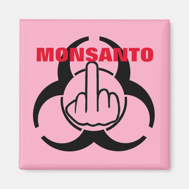 Imán Magnet Monsanto Bio Hazard Flip (Frente)