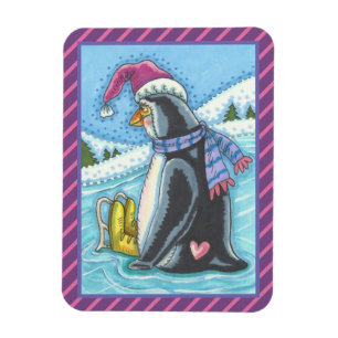 IMÁN MAGNET NAVIDADES DE PENGUINA FRÍO EN EL CORAZÓN CA