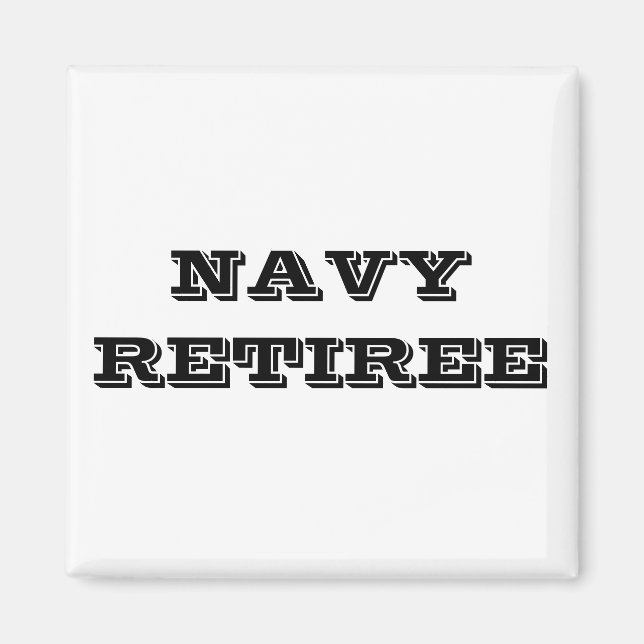 Imán Magnet Navy Retiree (Frente)