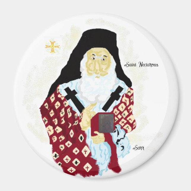 Imán Magnet :  Nectarios of Aegina Greek saint (Frente)