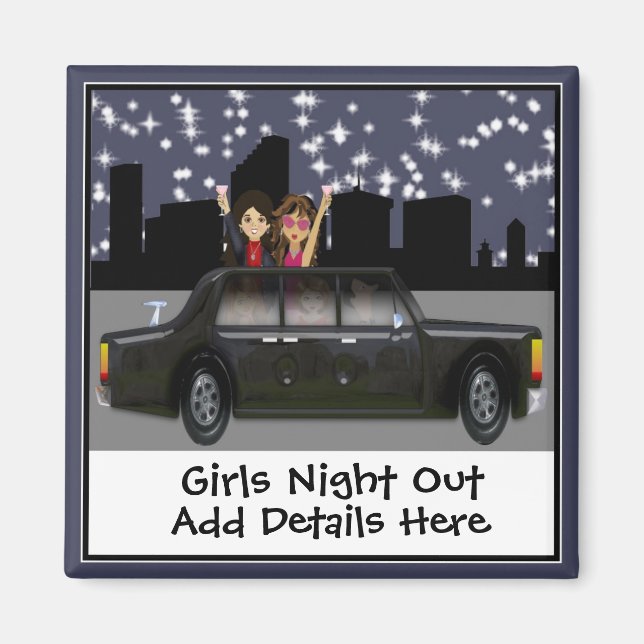Imán Magnet Night Out De Los chicas (Frente)