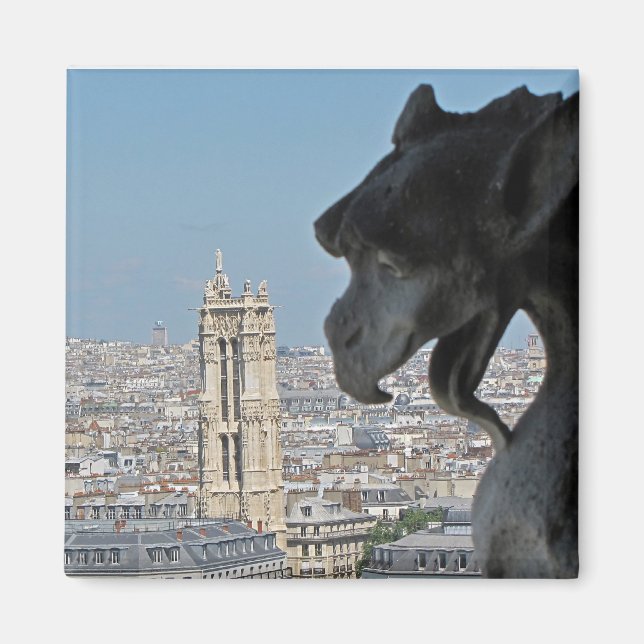 Imán Magnet: Notre-Dame de París - Gargoyle (Frente)