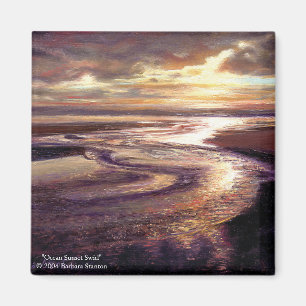 Imán Magnet "Ocean Sunset Swirl"