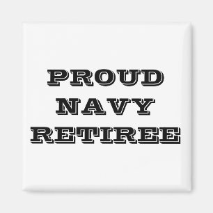 Imán Magnet Orgulloso Naval Retiree