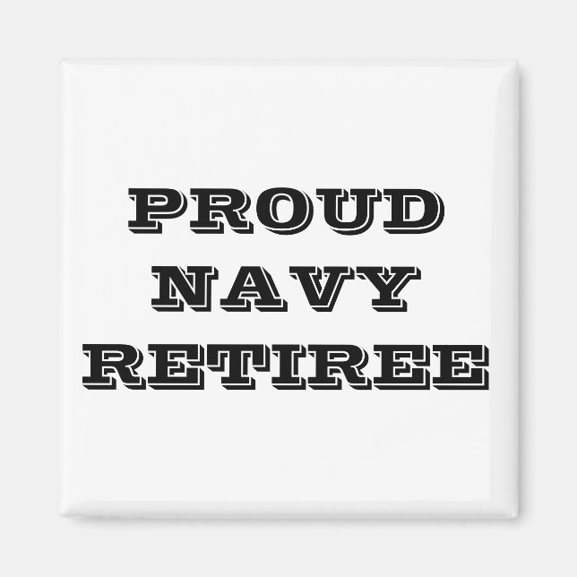 Imán Magnet Orgulloso Naval Retiree (Frente)