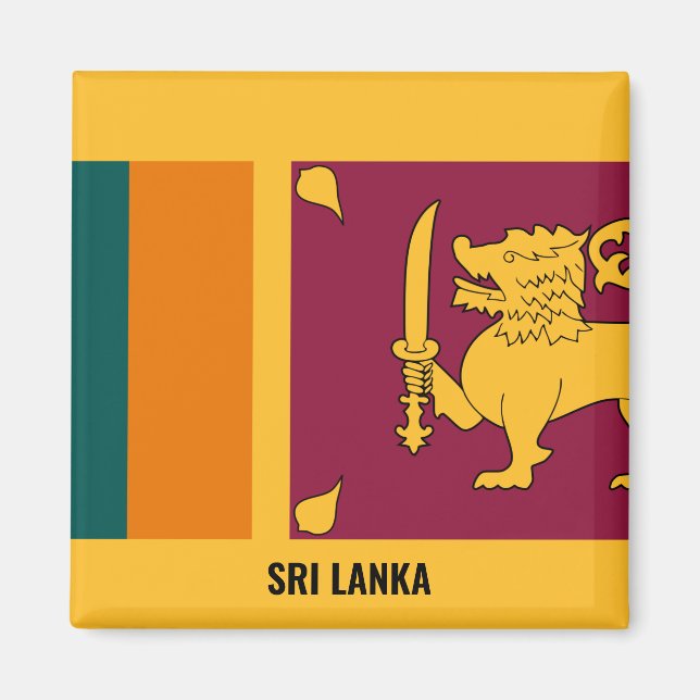 Imán Magnet patriótico de Sri Lanka con mucho encanto (Frente)
