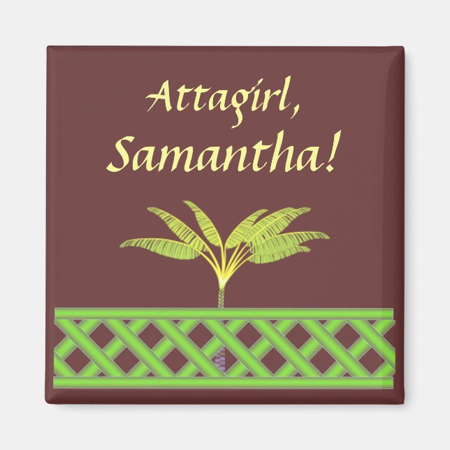 Imán Magnet Personalizado De Atentado De Entramado Verd (Frente)