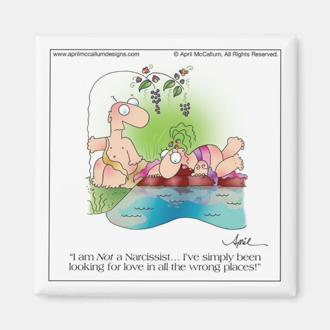 Imán Magnet Personalizado de NARCISSIST, de April McCal (Frente)