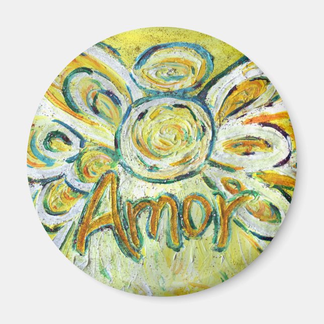 Imán Magnet Personalizado de palabras de ángel de Amor  (Frente)