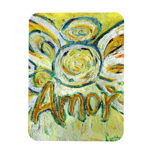 Imán Magnet Personalizado de palabras de ángel de Amor  (Vertical)