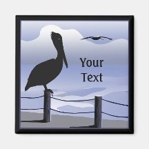 Magnet Personalizado Pelican Ocean Shoreline