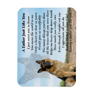 Imán Magnet poema del padre del perro pastor alemán