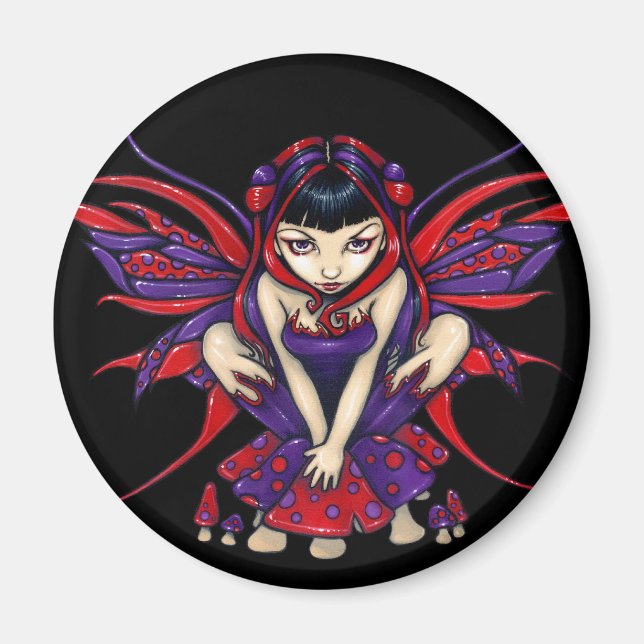 Imán Magnet "Polkadot Mushroom Fairy" (Frente)