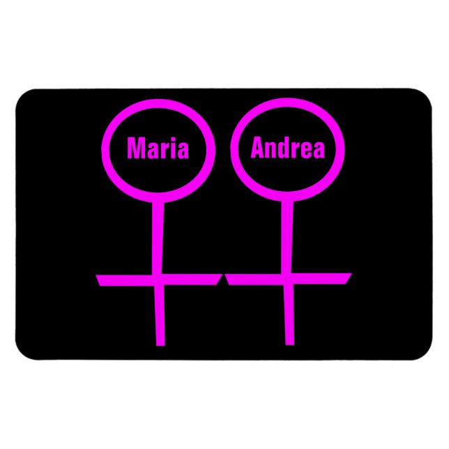 Imán Magnet Premium Personalizable para amantes de lesb (Horizontal)