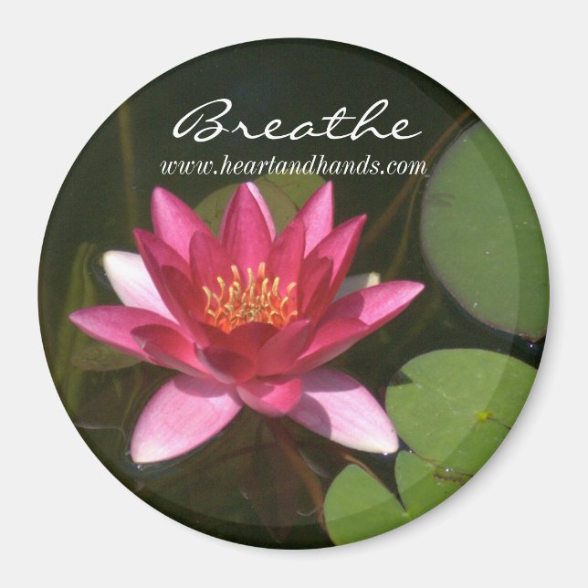 IMÁN MAGNET PROMOCIONAL "BREATHE" ROUNK PINK (Frente)