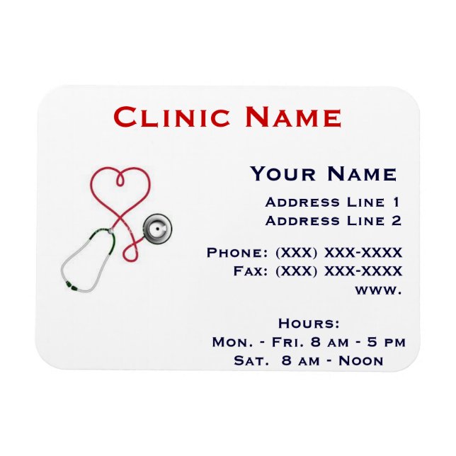 Imán Magnet Promocional Clínico - Horizontl/Heart Dr. (Horizontal)