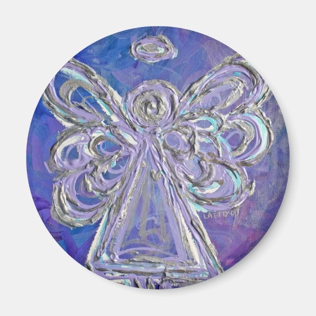 Imán Magnet púrpura Angel (Frente)