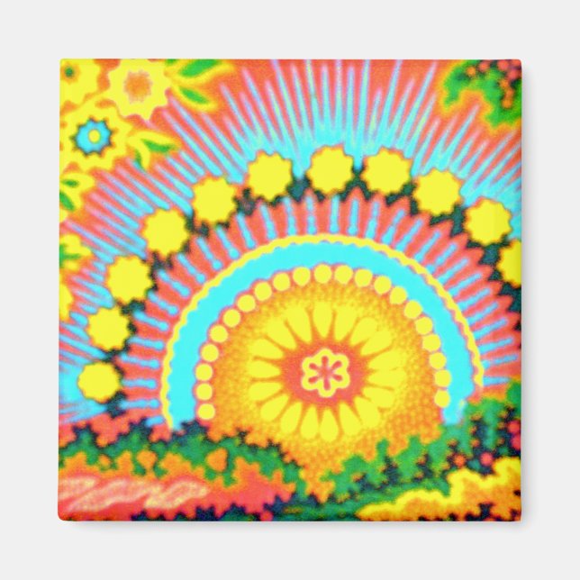 Imán Magnet Pychedelic Sunset Vintage 60 (Frente)