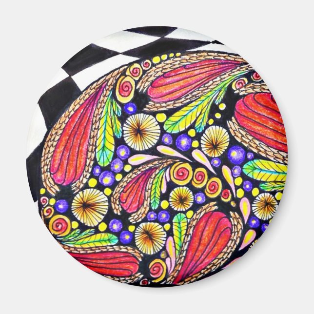 Imán Magnet redondo con arte original (Frente)