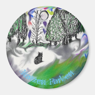 Imán Magnet redondo 'Katzen Farben'