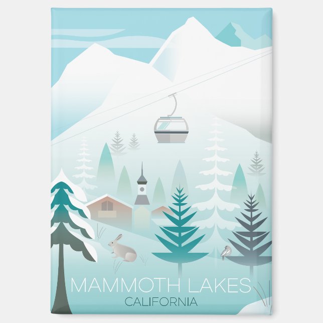Imán Magnet Refrigerator de Mammoth Lakes (Anverso)