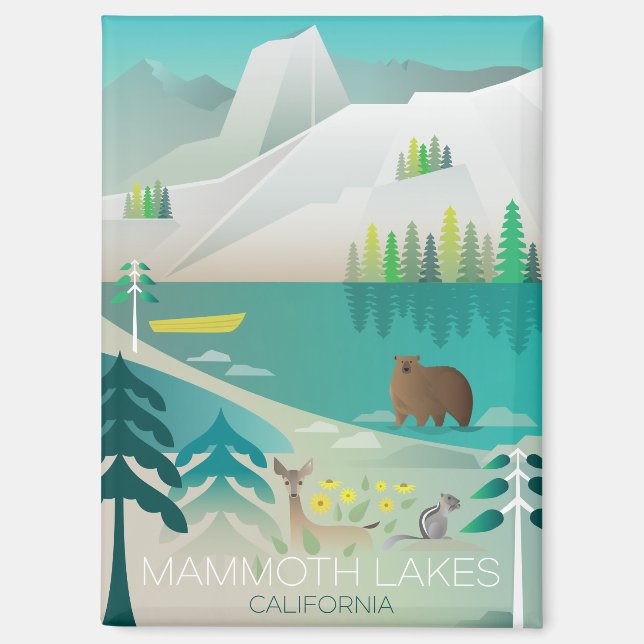 Imán Magnet Refrigerator de Mammoth Lakes (Anverso)