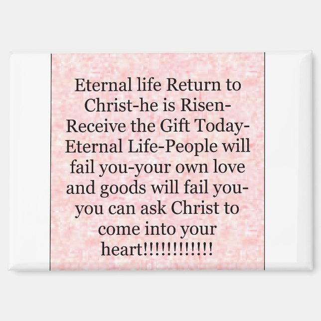 Imán Magnet 'Regalo hoy vida eterna' (Anverso)