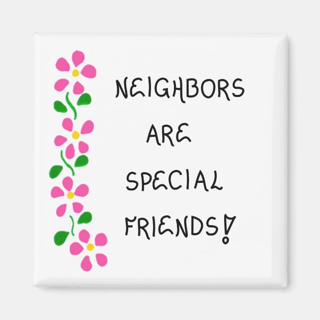 Imán Magnet- Regalo para vecinos- Cita sobre amigos (Frente)