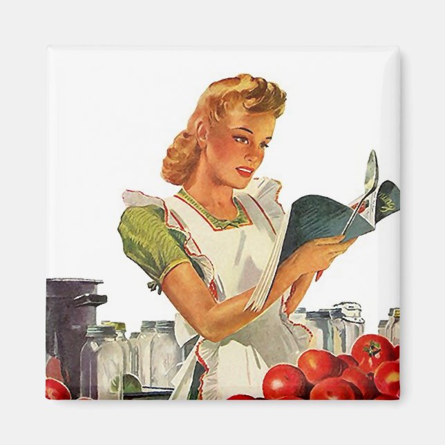 Imán Magnet ~ RETRO KITCHEN Cubierta doméstica de media (Frente)