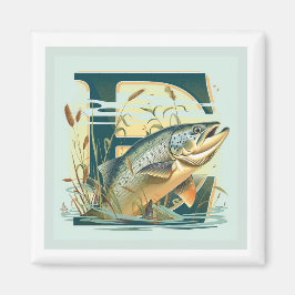 Imán Magnet Salmon Square Marshian