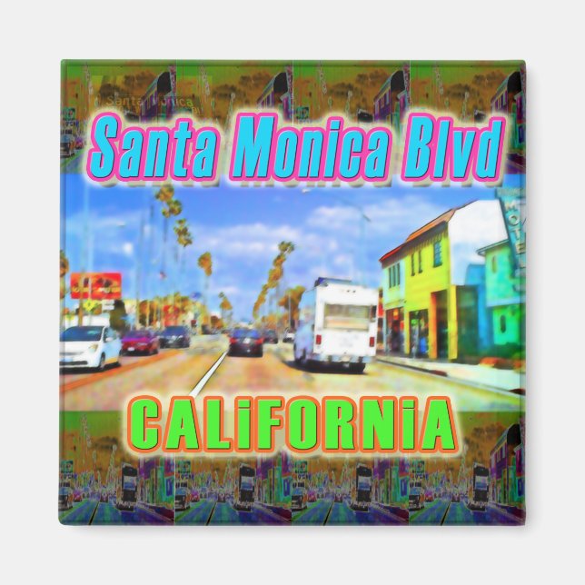 Imán Magnet "Santa Monica Blvd 2" (Frente)