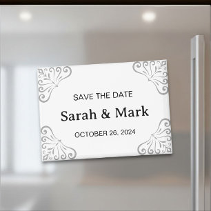 Imán Magnet Save the Dates - Modern White Design