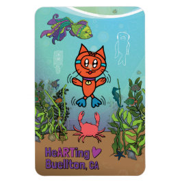 Imán Magnet - Scuba Cat - Buellton.Art