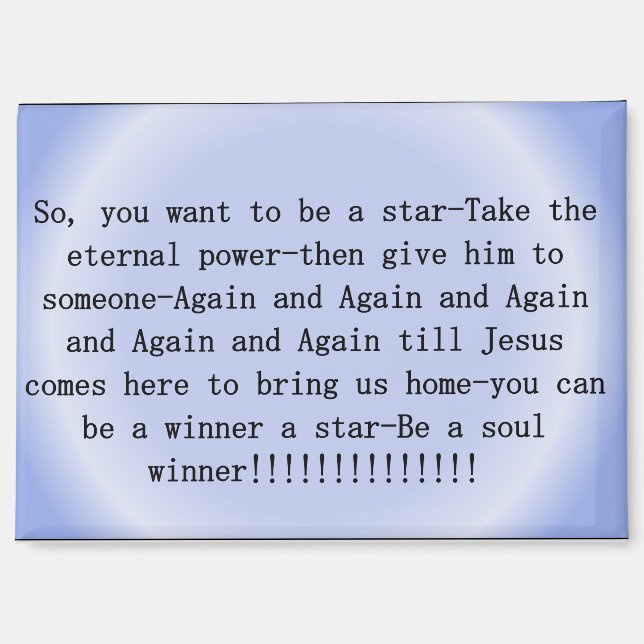 Imán Magnet ' Sé un alma ganadora de Jesús (Anverso)