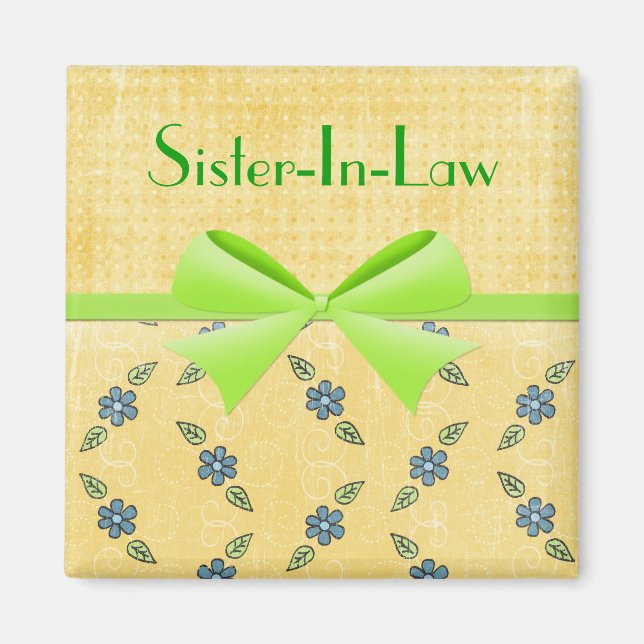 Imán Magnet-Sister-In-Law- Cinta Verde (Frente)