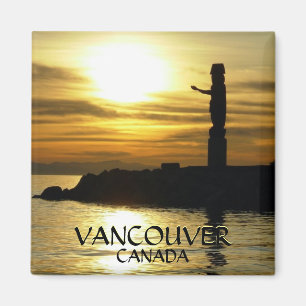 Imán Magnet Souvenir de Vancouver Sunset Beach Magnetes
