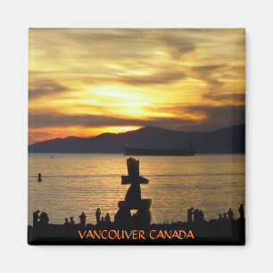 Imán Magnet Souvenir de Vancouver Sunset Beach Magnetes