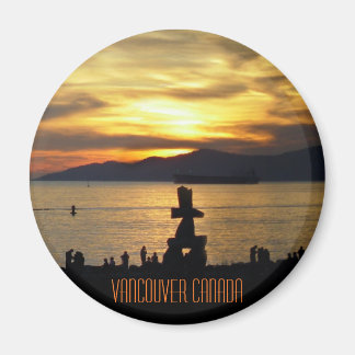 Imán Magnet Souvenir de Vancouver Sunset Beach Magnetes