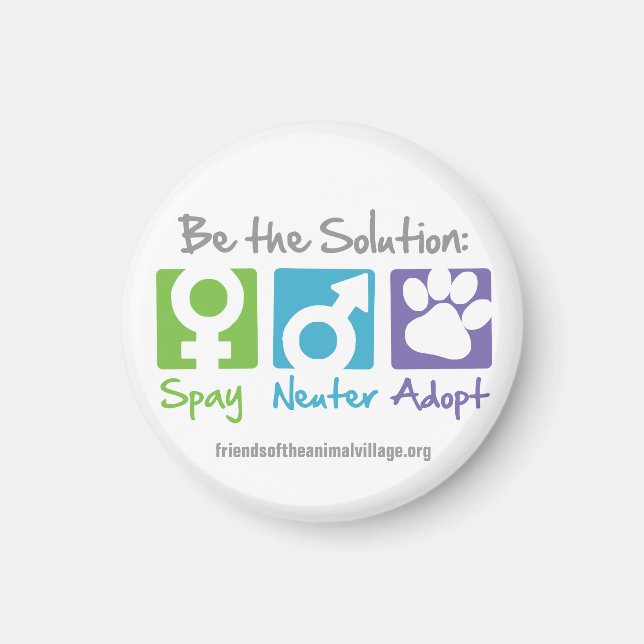 Imán Magnet "Spay, Neuter, Adopte" (Frente)