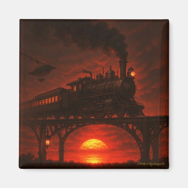 Imán Magnet steampunk Le Train des Ombres (Frente)