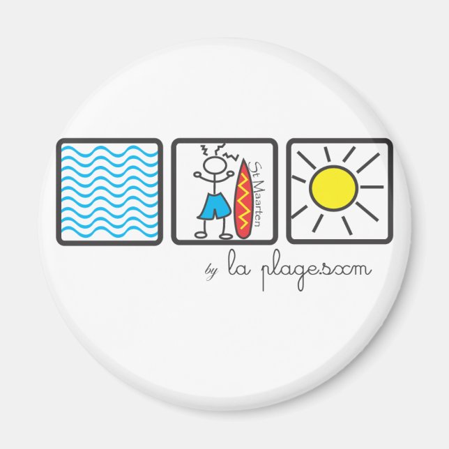 Imán Magnet surf boy waves sxm (Frente)
