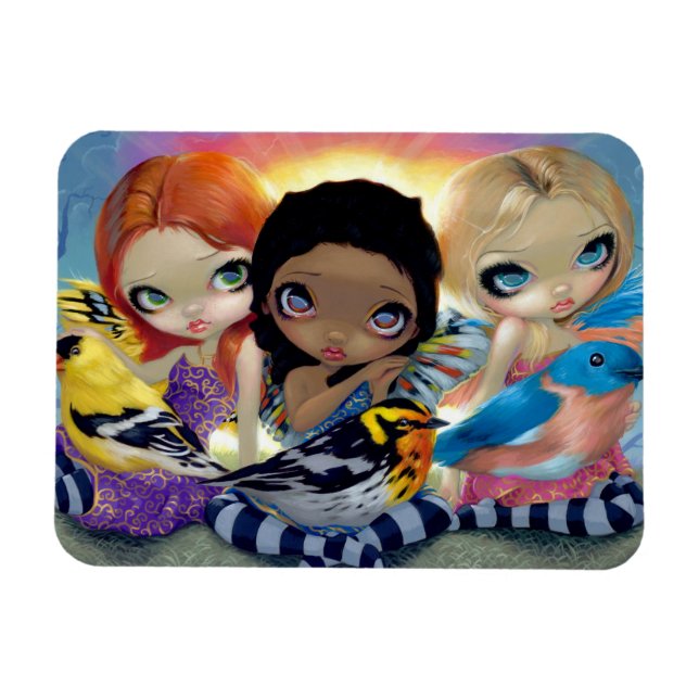 Imán Magnet "Tres Pájaros Pequeños" (Horizontal)