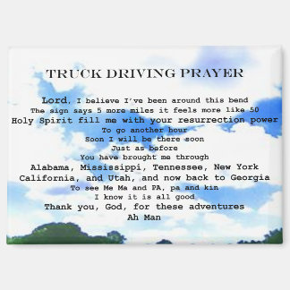 Imán magnet-Truck driving prayer