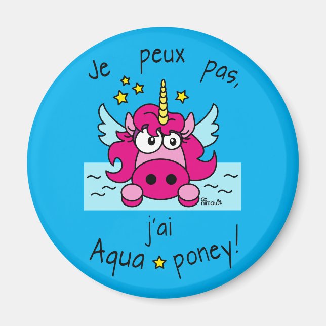 Imán Magnet “Unicornio, Aquaponey " (Frente)