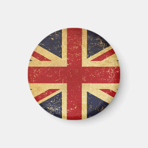 Imán Magnet vintage de bandera británica Jack